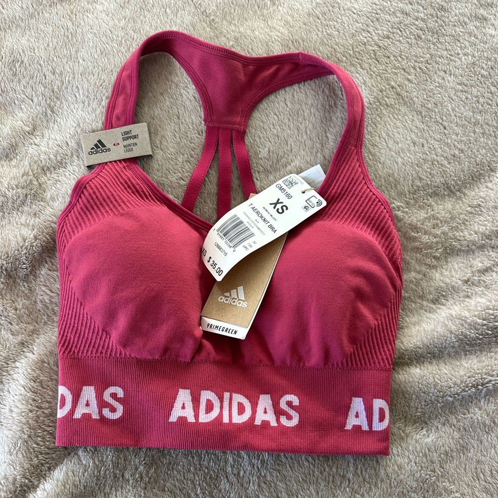 Adidas Raspberry Sports Bra